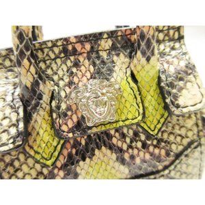 Versace Python Multicolor Type Leather Pouch Empire Mini Palazzo
